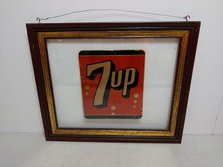 Very Early 7up logo decal Framed