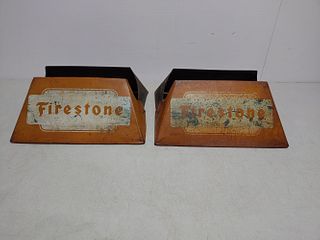 2 DST Firestone dealer display tire hoders