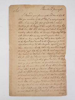 Letter from the 40th Regiment to William Adair