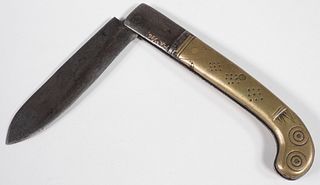 Brass-handled Pocket Knife