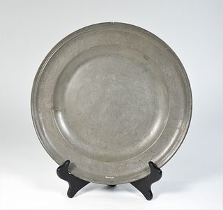 French Pewter Charger Dated 1771
