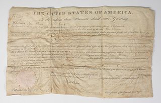 Andrew Jackson-signed Land Grant