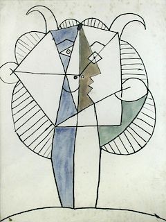 After Pablo Picasso (Spanish, 1881-1973) Faune X from the Faunes et Flore d'Antibes portfolio, 1960