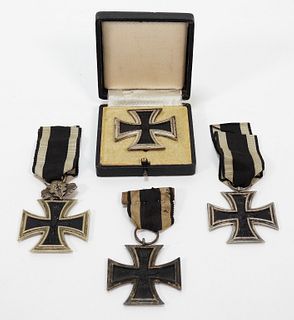 Four German WWI Iron Crosses
