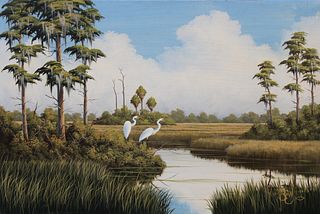 Ben W Essenburg (B. 1947) Florida Landscape