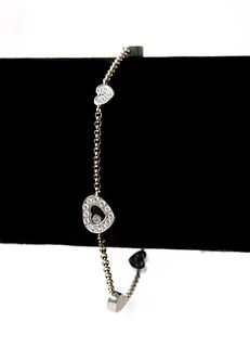 Chopard 18k White Gold Diamond Charm Bracelet