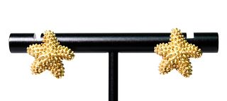 Tiffany & Co 18k Yellow GOld Starfish Earrings