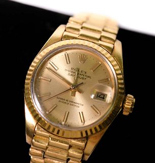 Ladies 18K Yellow Gold Rolex Datejust Watch