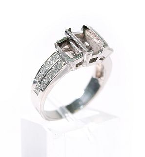 Platinum & Diamond Ring Mount Size 8