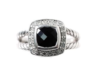 David Yurman Albion Diamond & Black Onyx Ring
