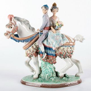 Valencian Couple on Horse 1001472 LTD - Lladro Porcelain Figurine