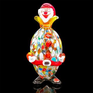 Murano Style Handblown Glass Figurine, Clown