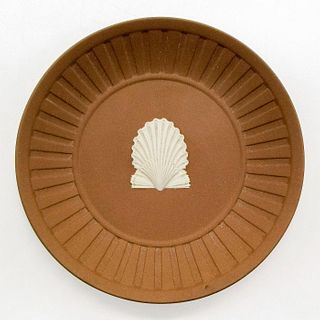 Wedgwood Taupe Jasperware, Scallop Fluted Tray