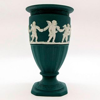 Wedgwood Spruce Green Jasperware, Eros Laurel Vase