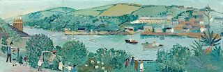 Fred Yates (British, 1922-2008) River scene, Cornwall signed lower right "Fred Yates" oil on board 2