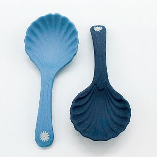 Pair of Wedgwood Jasperware Christening Spoons