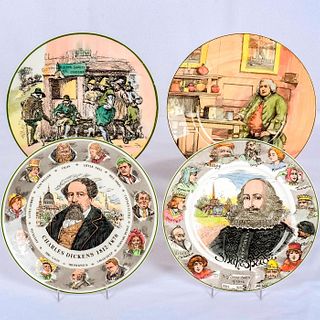 4pc Royal Doulton, Historical Characters Plates