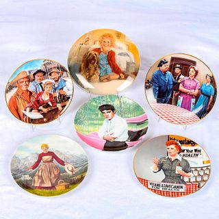 6pc American TV and Film Classics Collectible Plates