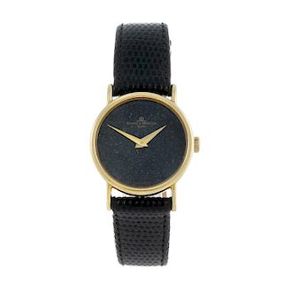 BAUME & MERCIER - a lady's wrist watch. 18ct yellow gold case, import hallmarked Birmingham 1974. Nu