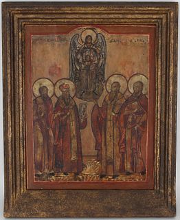 Antique Icon, Cradled Panel