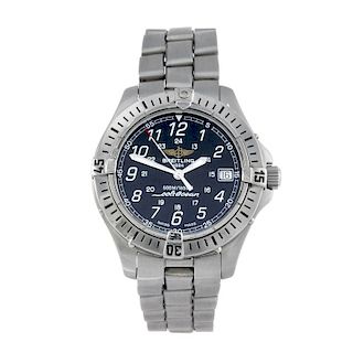 BREITLING - a gentleman's Aeromarine Colt bracelet watch. Stainless steel case with calibrated bezel
