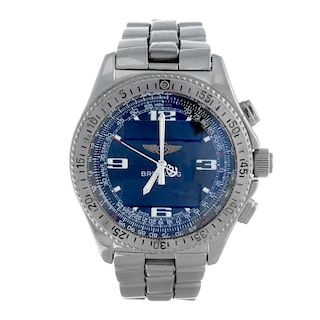 BREITLING - a gentleman's Professional B-1 chronograph bracelet watch. Stainless steel case with cal