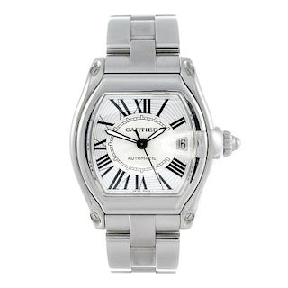 CARTIER - a Roadster bracelet watch. Stainless steel case. Reference 2510, serial 233231CE. Signed a