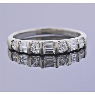 14k Gold Diamond Half Wedding Band Ring
