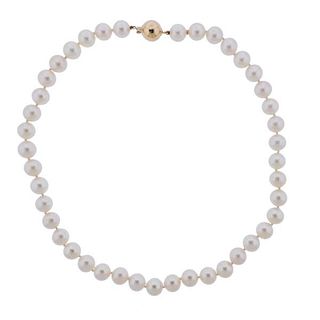Asprey 14k Gold Pearl Necklace
