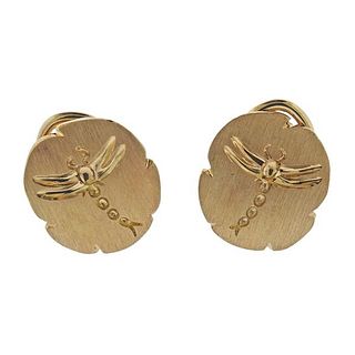 Tiffany &amp; Co 18k Gold Dragonfly Earrings