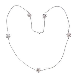 Tiffany &amp; Co Paloma Picasso Silver Flower Station Necklace