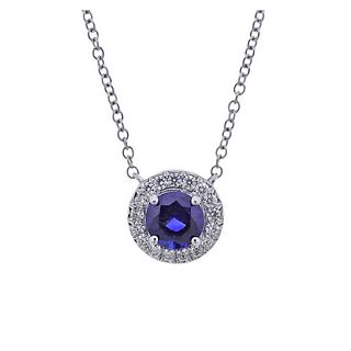 Tiffany &amp; Co Soleste Platinum Diamond Sapphire Necklace