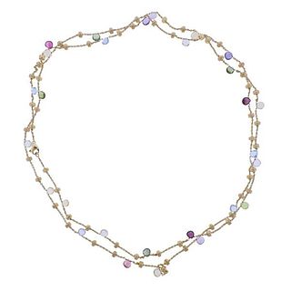 Marco Bicego 18k Gold Multi Color Gemstone Necklace 