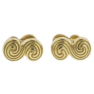 Tiffany &amp; Co 18k Gold Swirl Cufflinks