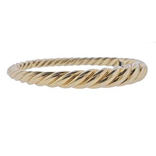 David Yurman 18k Gold Bangle Bracelet