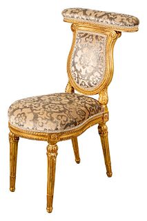 Louis XVI Manner Prie Dieu / Cockfighting Chair