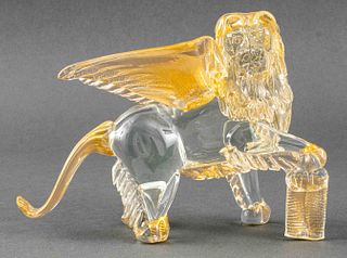 Murano Glass Gold-Flecked St. Mark's Lion