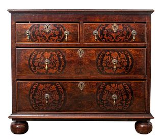 William & Mary Chest of Drawers w/ Marquetry