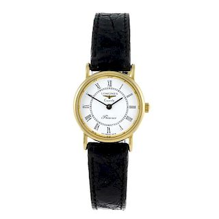 LONGINES - a lady's Presence wrist watch. 9ct yellow gold case. Reference 25.189.203, serial 3978153