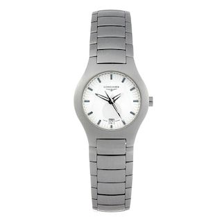 LONGINES - a lady's Oposition bracelet watch. Stainless steel case. Reference L3 117 4, serial 29294