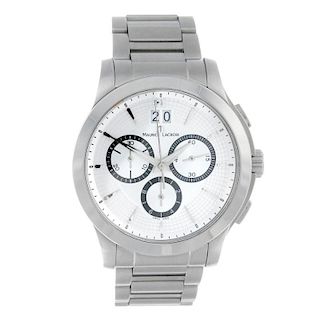 MAURICE LACROIX - a gentleman's Miros chronograph bracelet watch. Stainless steel case. Numbered MI1