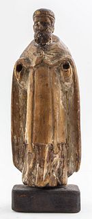 French Wooden Religious Figure Carving