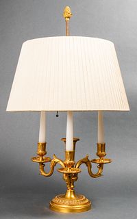 French Dore Bronze Candelabra Lamp