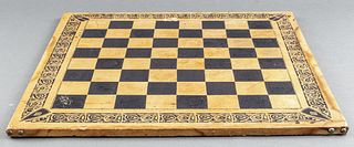 Antique Leather Game Board / Chessboard