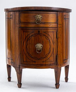 Miniature French Crescent Commode w/ Marquetry