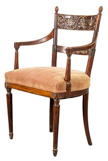 English Empire Manner Desk Chair