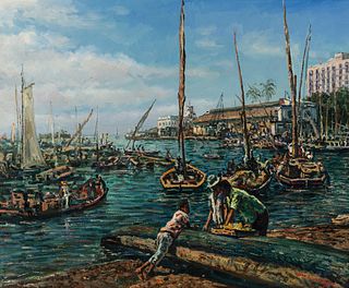 William Van Dijk 'Sao Salvador da Bahia' Painting