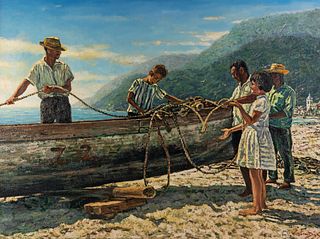 William Van Dijk 'Arraial do Cabo Est. do Rio' Painting