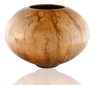 CIRCA 1991, RED MAPLE VASE BY PHILIP MOULTHROP (AMERICAN B. 1947)