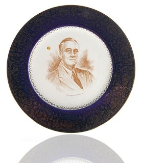 IMPERIAL SALEM CHINE PORTRAIT PLATE OF FDR